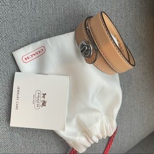 Coach Double Wrap Leather Bracelet